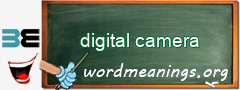 WordMeaning blackboard for digital camera